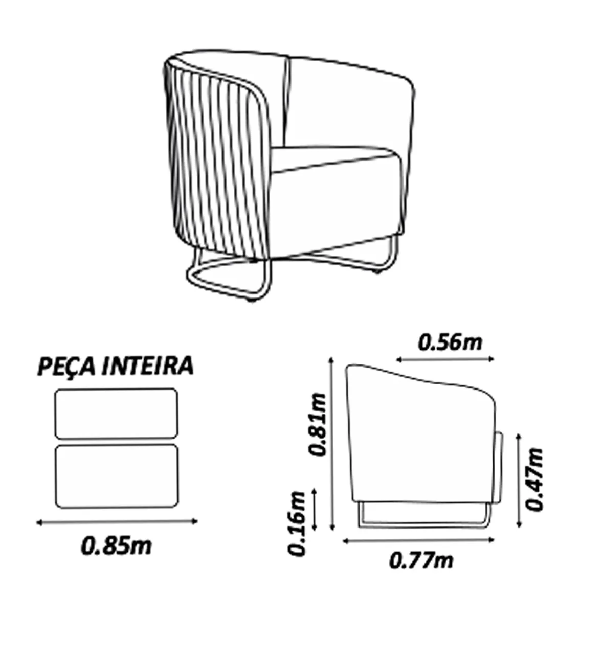 Poltrona Gaia Medida