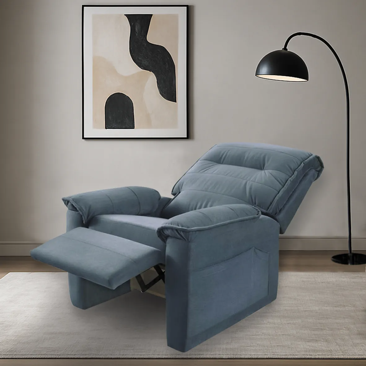 Poltrona do Papai Articulada
Largura: 85 cm
Profundidade: 96 cm (fechado) / 1,65 m (aberto) / Altura: 1,11 m
Mais de 50 cores e tecidos diferentes.
Espuma HS, Madeira Maciça, Articulação em Aço.
Acabamento, Conforto e Qualidade impecável.