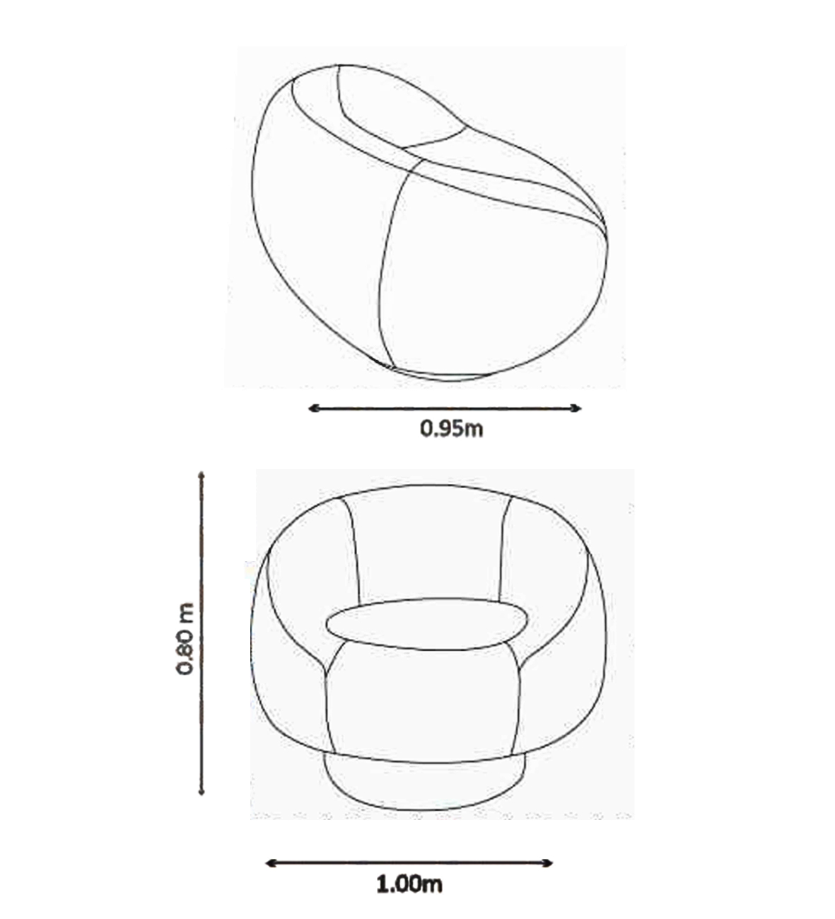 Poltrona Giratória Zoe.
Assento com percintas italianas, espuma HR, base giratória;
Largura: 1,00 m
Profundidade: 0,95 m
Altura: 0,80 m