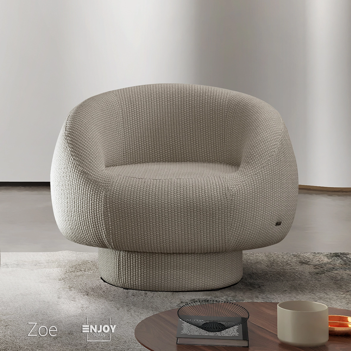 Poltrona Zoe
Largura: 100 cm / Profundidade: 95 cm / Altura: 80 cm
Mais de 50 cores e tecidos diferentes.
Espuma HR, Molas Ensacadas, Madeira Maciça.
Pillow Top Confortável com Espuma HR
Acabamento e Qualidade impecável.